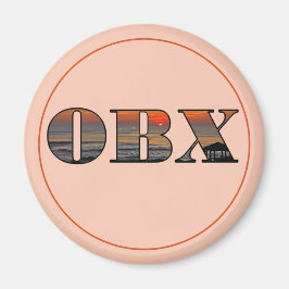 Íman Ímã de Texto OBX Gazebo ao Nascer do Sol