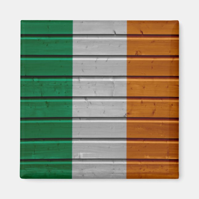 Íman Ímã de Textura de Tábua de Madeira da Irlanda (Frente)