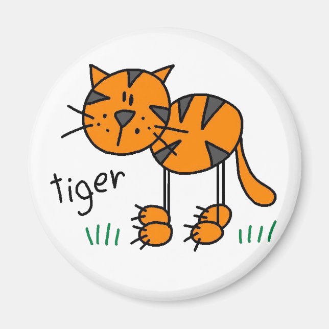 Íman Ímã de Tigre Colado (Frente)