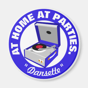 Íman Ímã de toca-discos Blue Retro Dansette