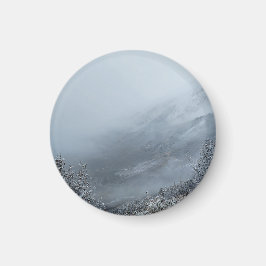 Íman Ímã de Trilha de Montanha de Inverno Nebuloso
