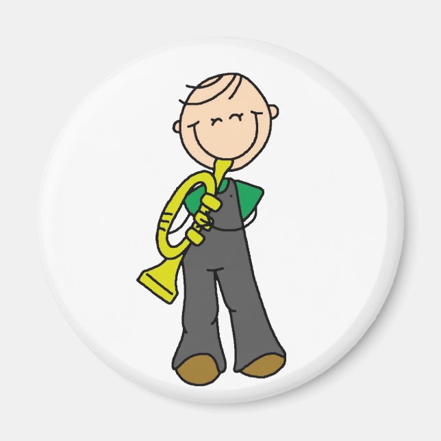 Íman Ímã de Trompete de Boneco de Palito (Frente)