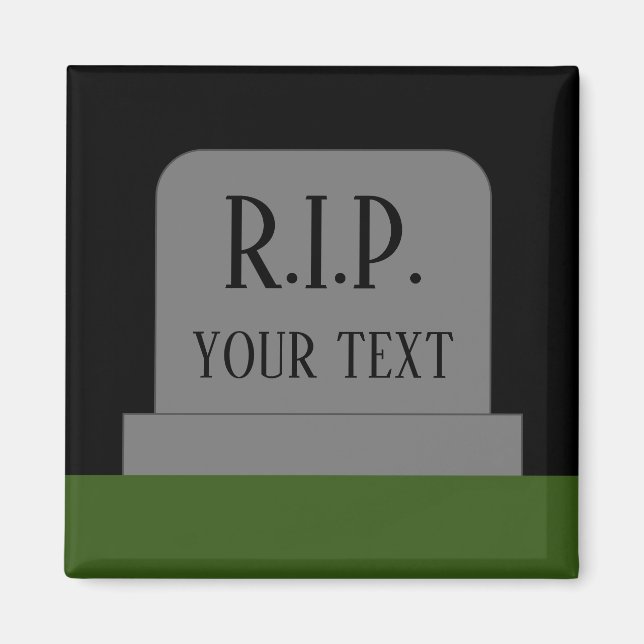 Íman Ímã de túmulo R.I.P. Descanse em Paz (Frente)