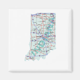 Íman Ímã de um estado a outro do mapa de Indiana
