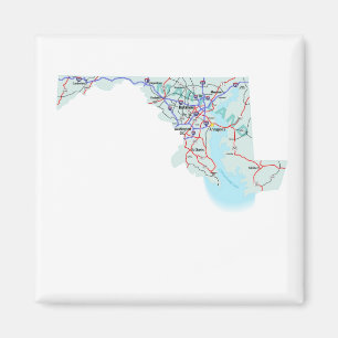 Íman Ímã de um estado a outro do mapa de Maryland