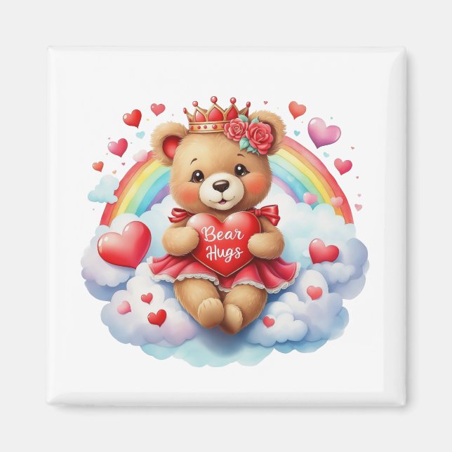 Íman Ímã de Ursinho de São Valentim   (Frente)