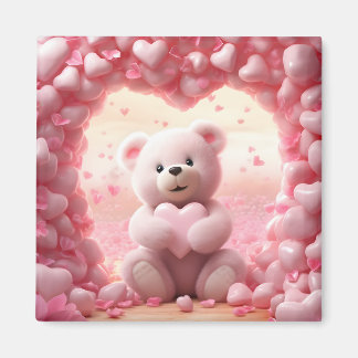 Íman Ímã de Urso Teddy do Dia dos Namorados Fofo 