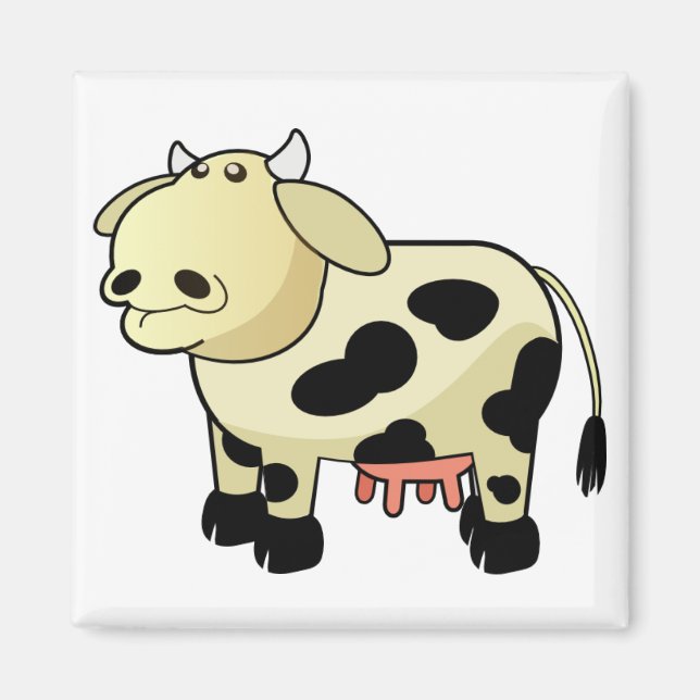 Íman Ímã de Vaca Leiteira de Desenho Animado (Frente)