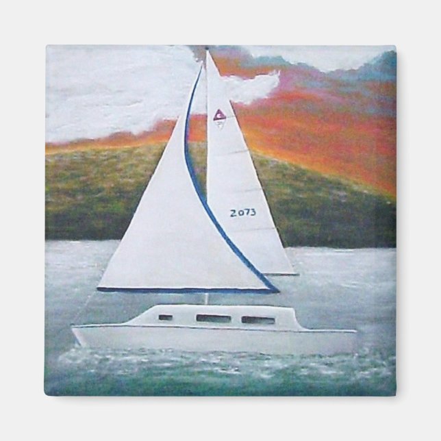 Íman ímã de vela por pôr do sol (Frente)