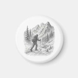 Íman Ímã de Viagem de Esqui Backcountry