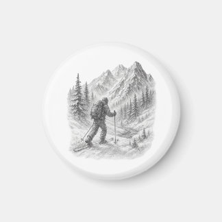Íman Ímã de Viagem de Esqui Backcountry