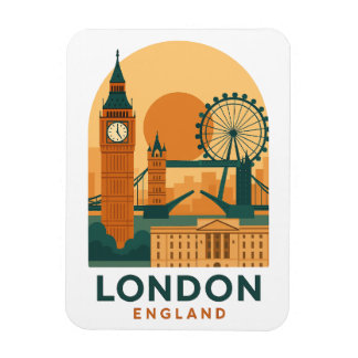 Íman Ímã de Viagem Londres Inglaterra Vintage | Cidade 