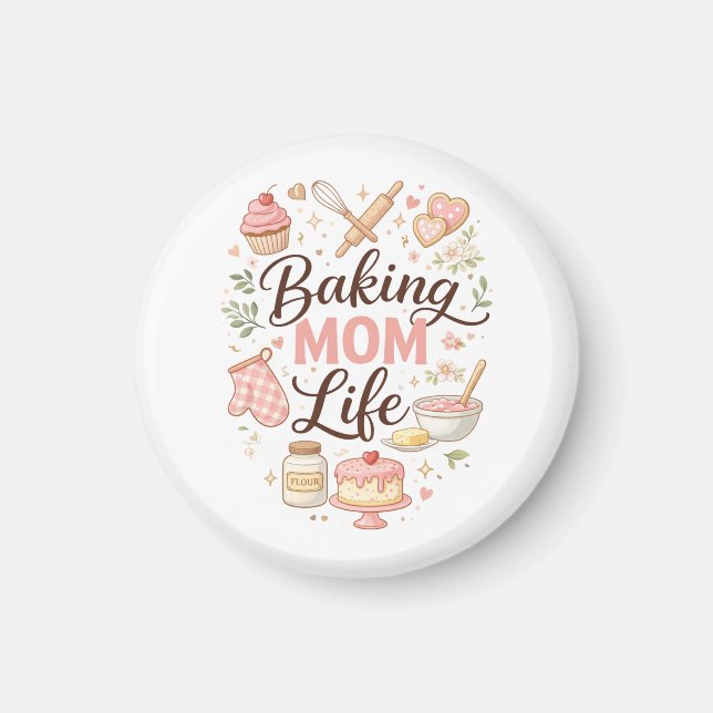 Íman Ímã de Vida de Mãe que Cozinha - Cozinha Pastel Ad (Frente)