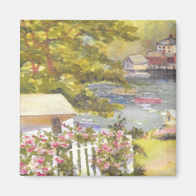 Íman ímã de visualização do porto de stonington (Frente)