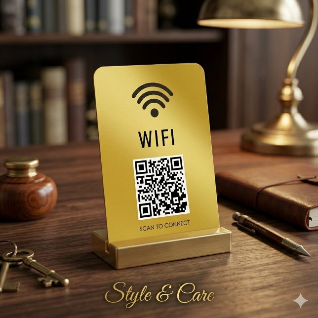 Íman Ímã de WiFi M Gold com Código QR para Conectar (Scan to Connect M Gold WiFi Magnet with QR Code)