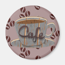 Íman Ímã de Xícara de Café e Grãos de Café