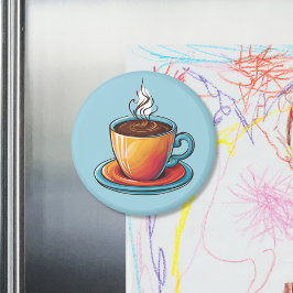 Íman Ímã de Xícara de Café Fumegante