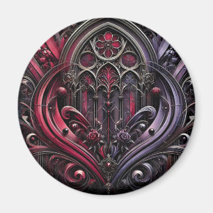 Íman Ímã Decorativo Arcos Rosa Gótico