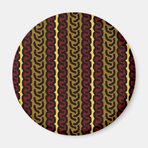 Íman Ímã decorativo da listra - ocher/vermelho