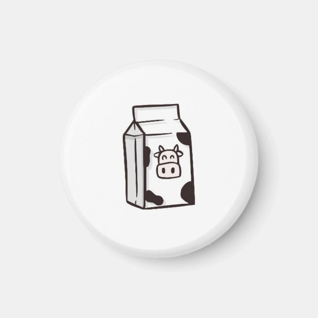 Íman Ímã divertido, caixa de leite de vaca, caixa de le (Frente)