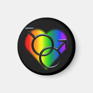 Íman Ímã do amor do homem dos ímãs do orgulho gay m
