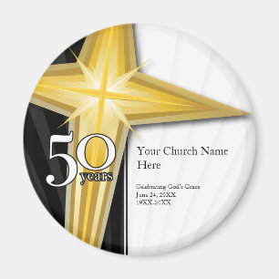 Íman Ímã do aniversário da igreja de 50 anos