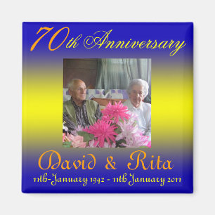 Íman Ímã do aniversário do 70 do casamento