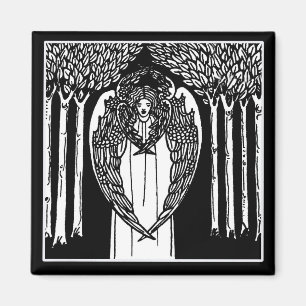 Íman Ímã do anjo de Beardsley Nouveau