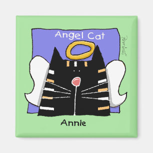 Íman Ímã do anjo do gato de gato malhado de Annie