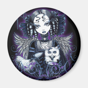 Íman Ímã do anjo do gato persa de Elizabeth