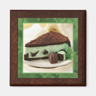 Íman Ímã do bolo de queijo do chocolate da hortelã