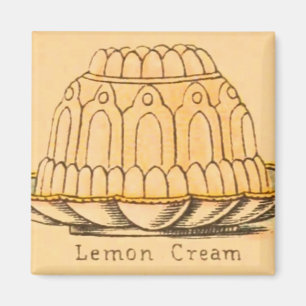 Íman Ímã do bolo do creme do limão da sobremesa do