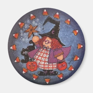 Íman Ímã do botão de Witchy Poo