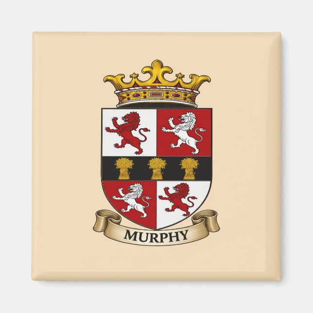 Íman Ímã do Brasão de Armas da Família Murphy (Frente)