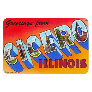Íman Ímã do cartão da letra de Cicero Illinois IL