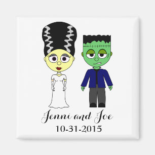 Íman Ímã do casamento do tema do Dia das Bruxas
