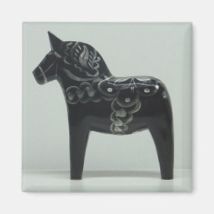 Íman Ímã do CAVALO de DALA (preto)