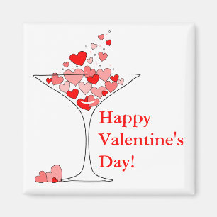 Íman Ímã do cocktail do amor do coração do dia dos