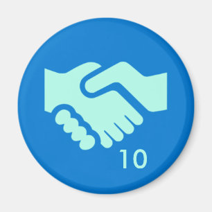 Íman Ímã do crachá - aperto de mão 10