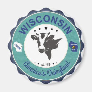 Íman Ímã do crachá de Wisconsin Dairyland