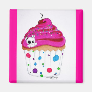 Íman Ímã do cupcake de Skullie