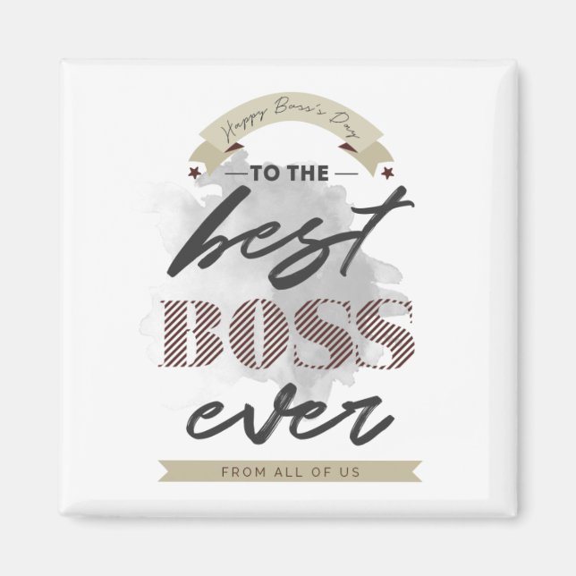 Íman Ímã do Dia do Chefe Feliz (Frente)