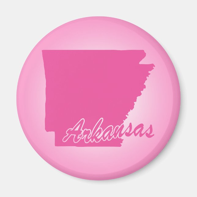 Íman Ímã do Estado Pink Arkansas (Frente)