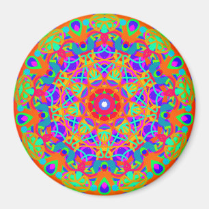 Íman Ímã do estilo da mandala do pavão