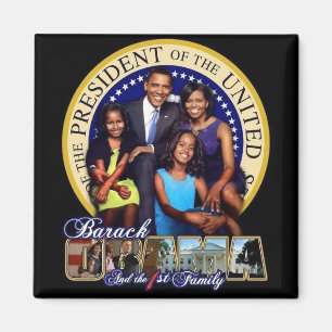 Íman Ímã do Família-Quadrado de OBAMA-1ST