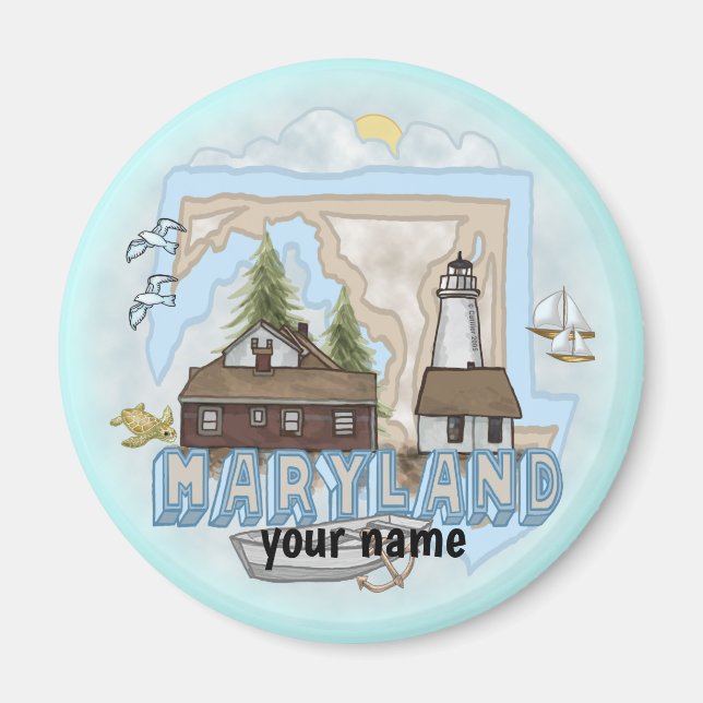 Íman Ímã do Farol de Maryland  (Frente)