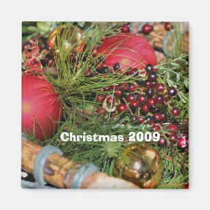 Íman Ímã do feriado do Natal dos Evergreens da miçan