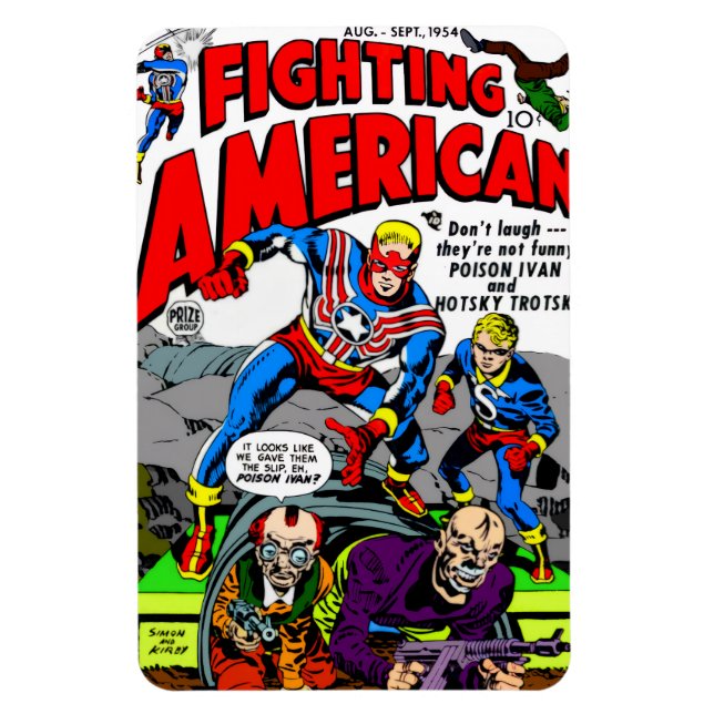 Íman Ímã do 'Fighting American' dos anos 50 (Vertical)