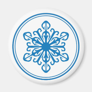 Íman Ímã do floco de neve - azul