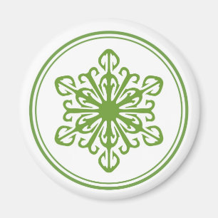 Íman Ímã do floco de neve - verde